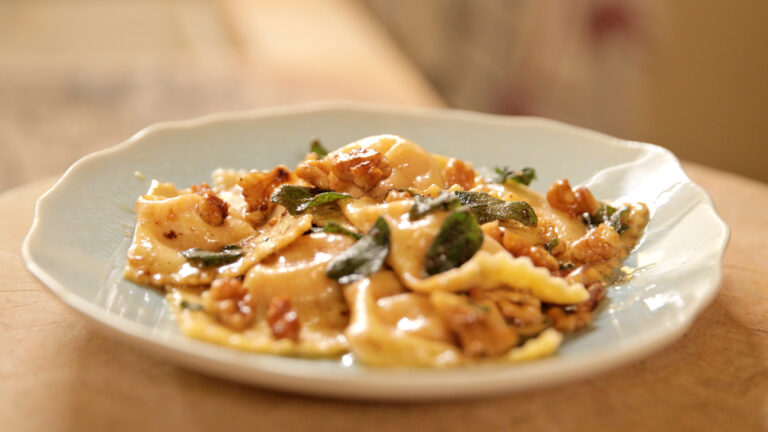 Pumpkin Tortelli with Sage & Walnut Butter